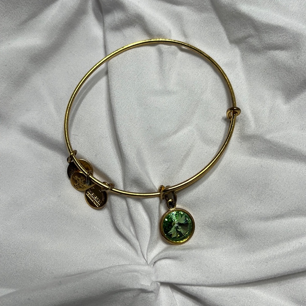 Green Alex and Ani Birthstone Bracelet